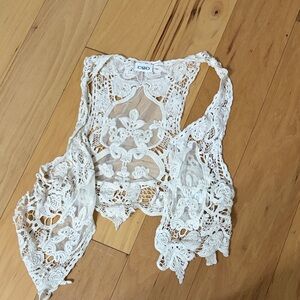 Cato Intricate White Lace Blouse